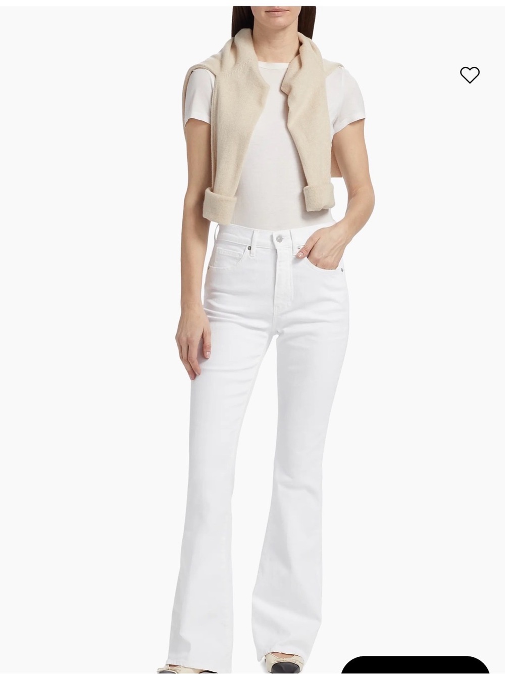 Veronica Beard White Flare Jeans(with stretch)